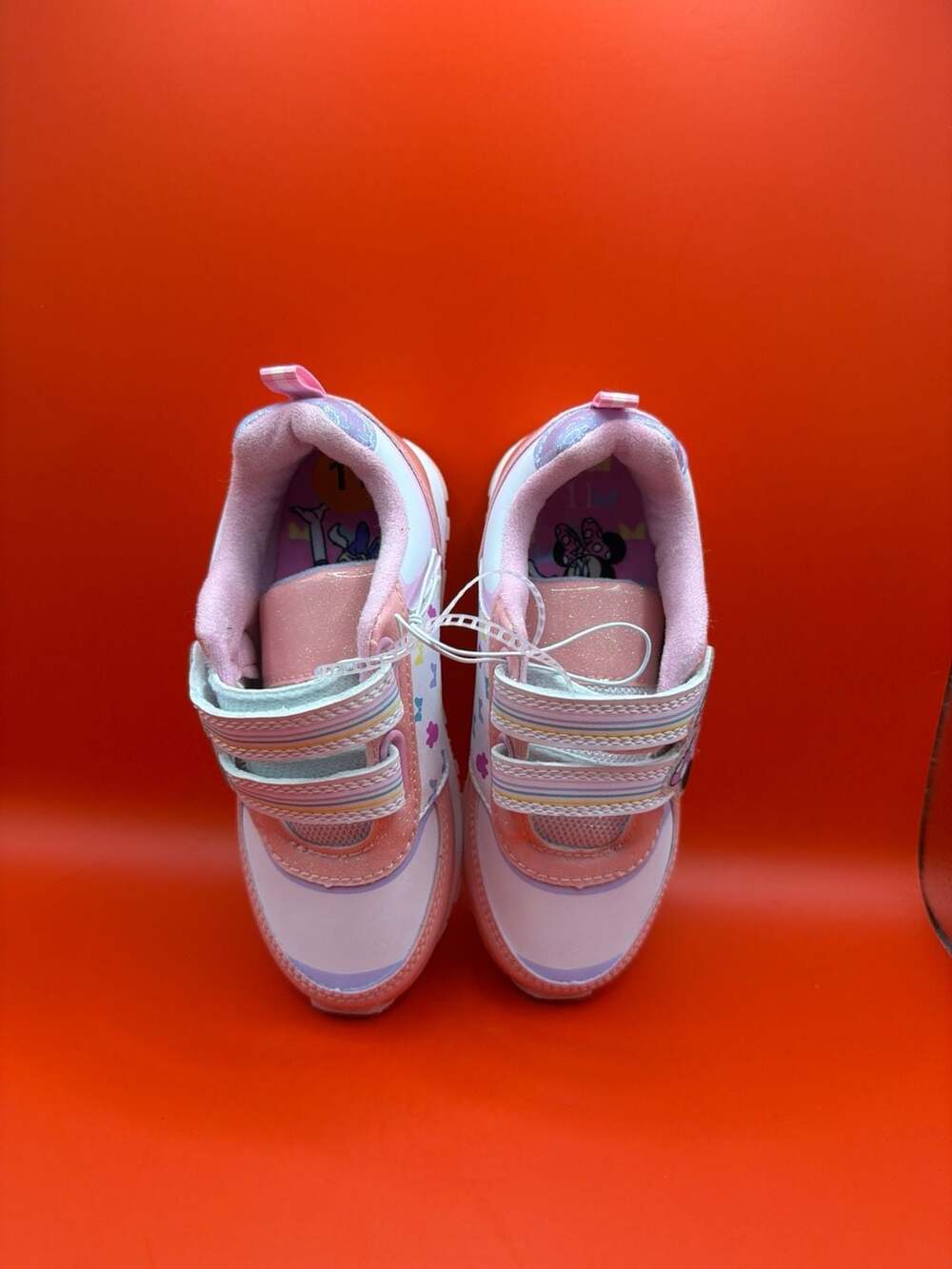 Disney Minnie Mouse Pink Glitter Toddler Girls Sneakers Size 11